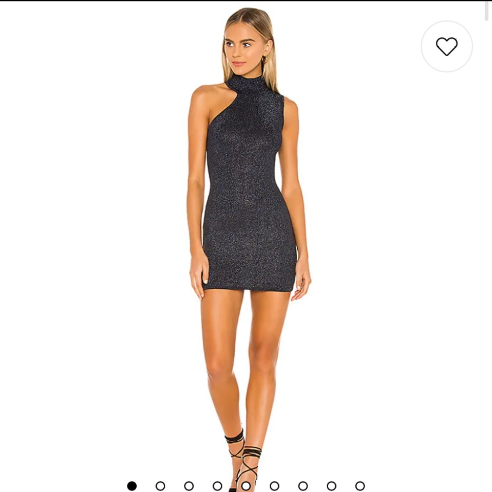 Luz Metallic Dress in Navy Metallic Size Small